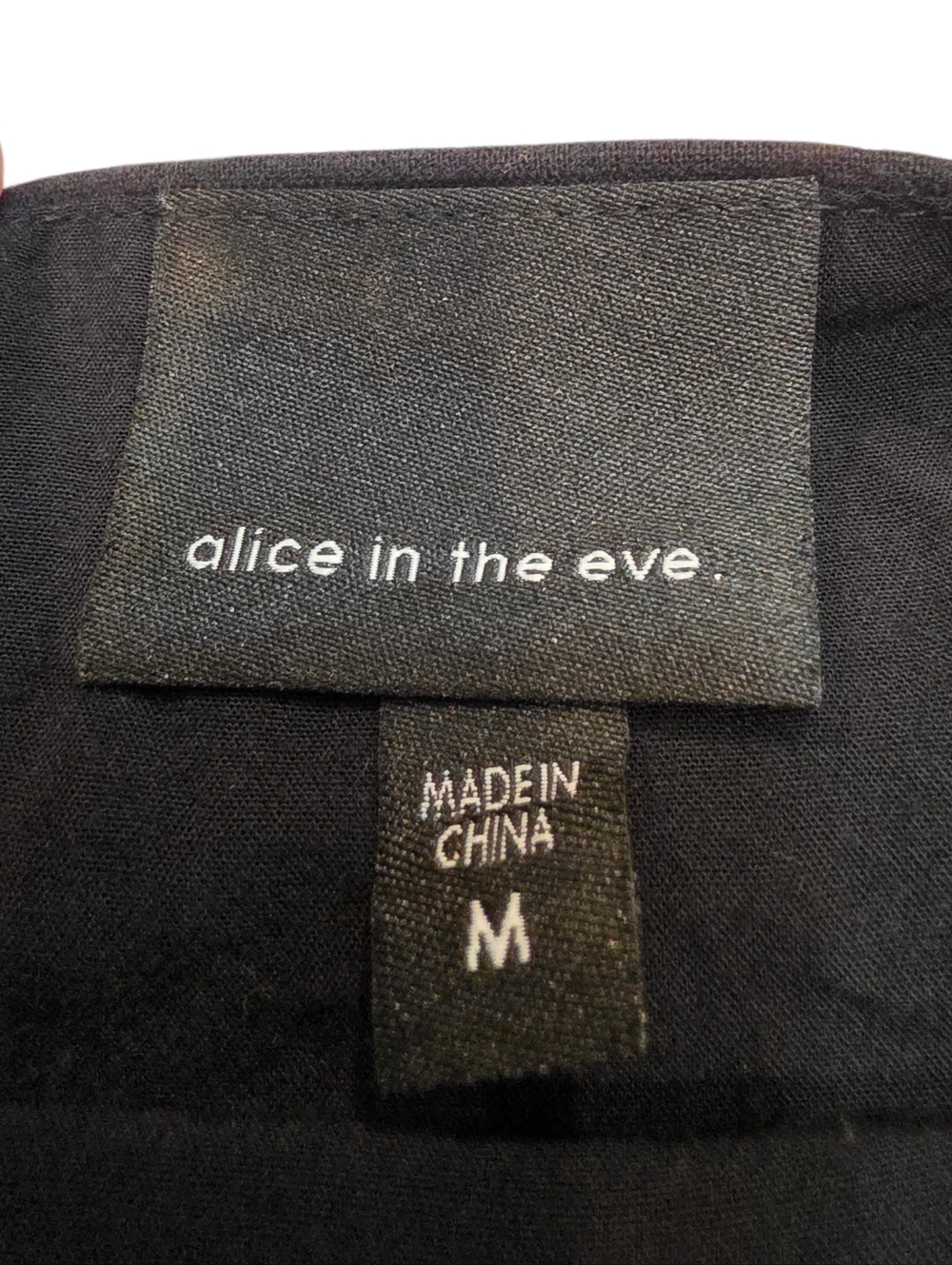 Alice In The Eve Black Square-Neck Mini Dress With Slit Size Medium - Picture 3 of 7